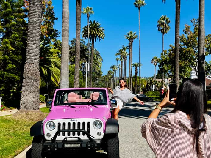 Beverly Hills: Rodeo Drive Open Pink Jeep Private Tour - Cancellation Policy