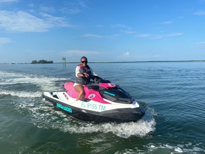 Clearwater: Dolphin Jet Ski Tour - 1 SKI FOR UP TO 3 PEOPLE - Reserve Now and Pay Later