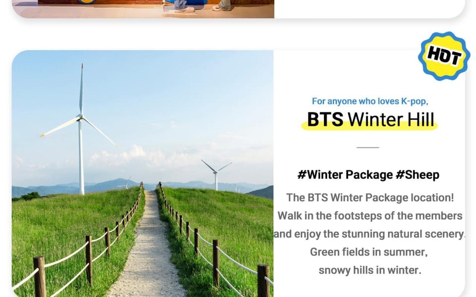 Gangneung:BTS Bus Stop, Running Man, Goblin, BTS Winter Hill - Running Man Theme Park