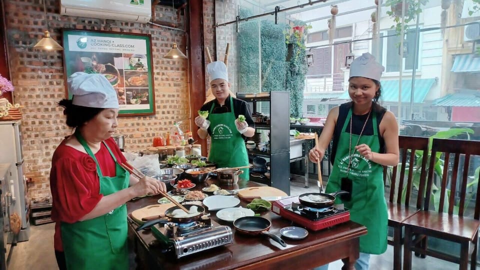 Hanoi Cooking Class With Local Market and Traditional Dishes - Certificates and Meal Enjoyment