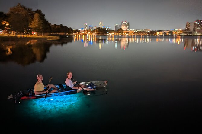 LED Glow in the Dark Clear Kayak or Clear Paddleboard in Paradise - Unique Nighttime Experience