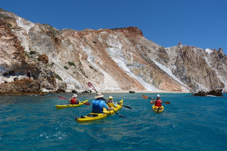 Milos: Guided Kayaking Trip With Snorkelling & Lunch - Exploring Milos Coastline