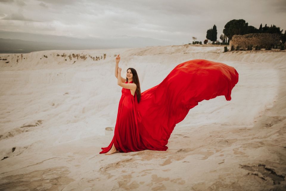 Pamukkale Travertine Photoshoot With Flying Dress - How to Reserve Your Session