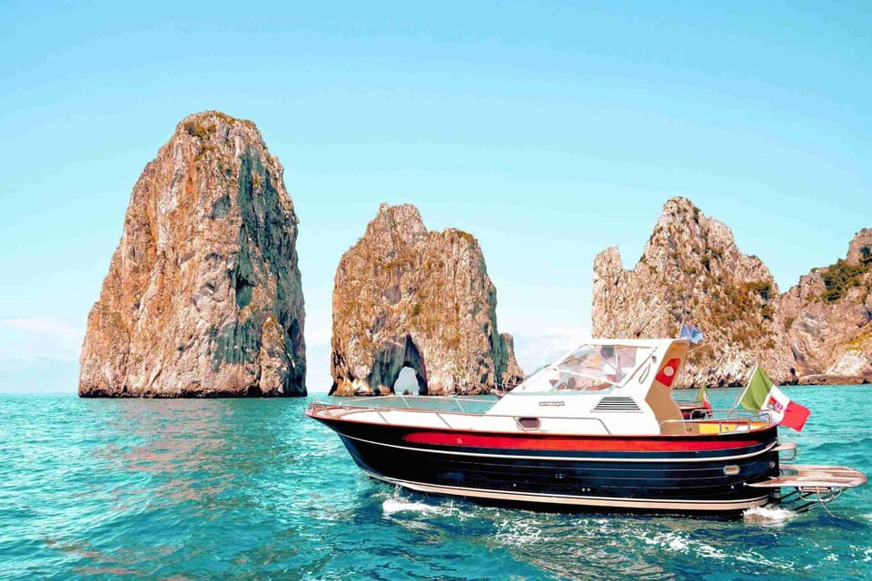 Positano: Capri and Blue Grotto Shared Boat Tour With Drinks - Nearby Attractions in Positano