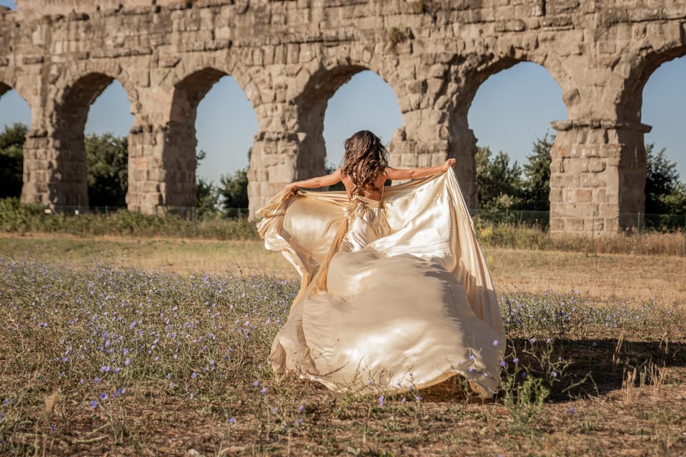 Rome: Flying Dress Photoshoot at Parco Degli Acquedotti - Capturing Memories in Rome