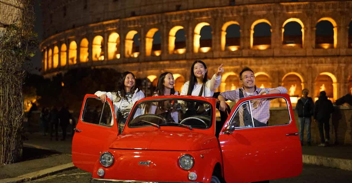 Romes Night Magic: Fiat 500 Vintage Car Tour - Cancellation Policy