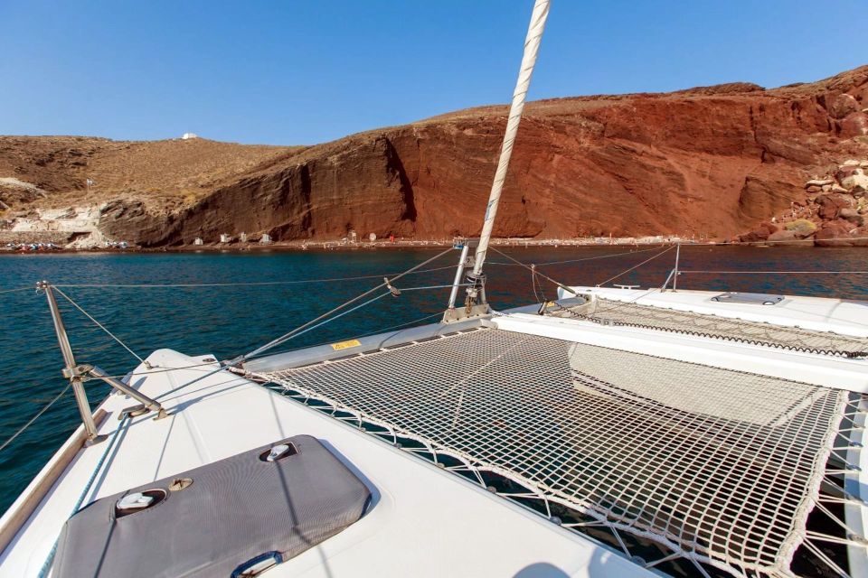 Santorini: 7-Hour Private Catamaran Cruise With Food & Drink - Tips for an Enjoyable Experience