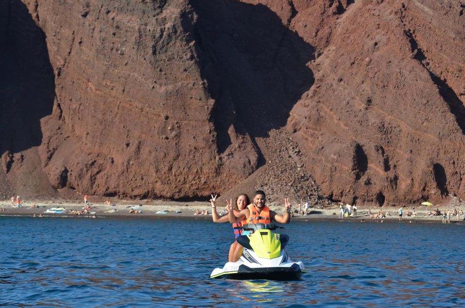 Santorini:Volcanic Beaches Cruise With Jet Ski - What to Bring and Prohibited Items