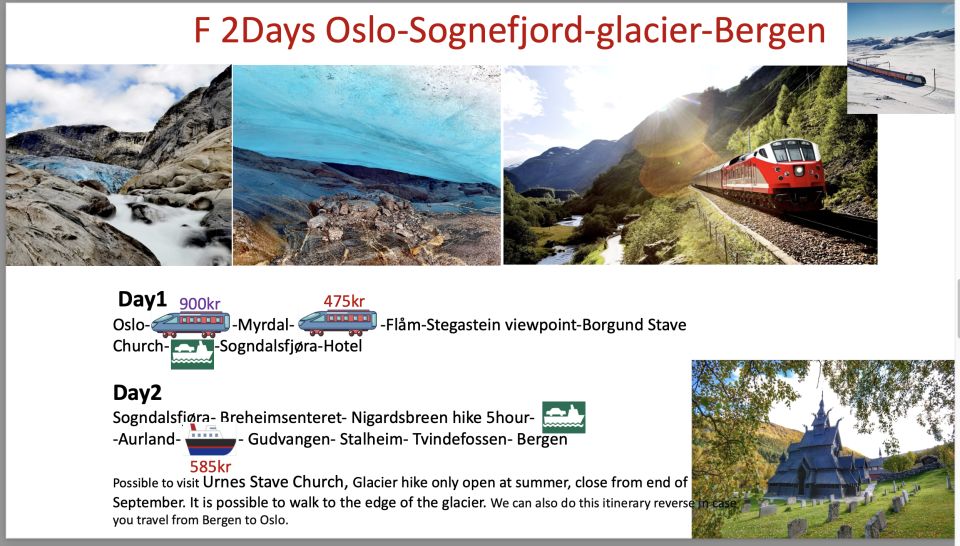 2days Tour to Hardanger and Flåm or Sognfjord Glacier Flexib - Frequently Asked Questions