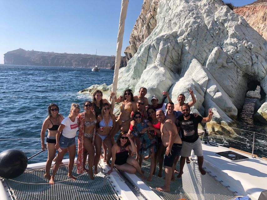 Santorini: Catamaran Cruise With Meal & Open Bar - Frequently Asked Questions