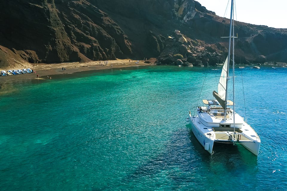 Santorini: Private Catamaran Tour With BBQ Meal and Drinks - Departure From Vlychada Marina