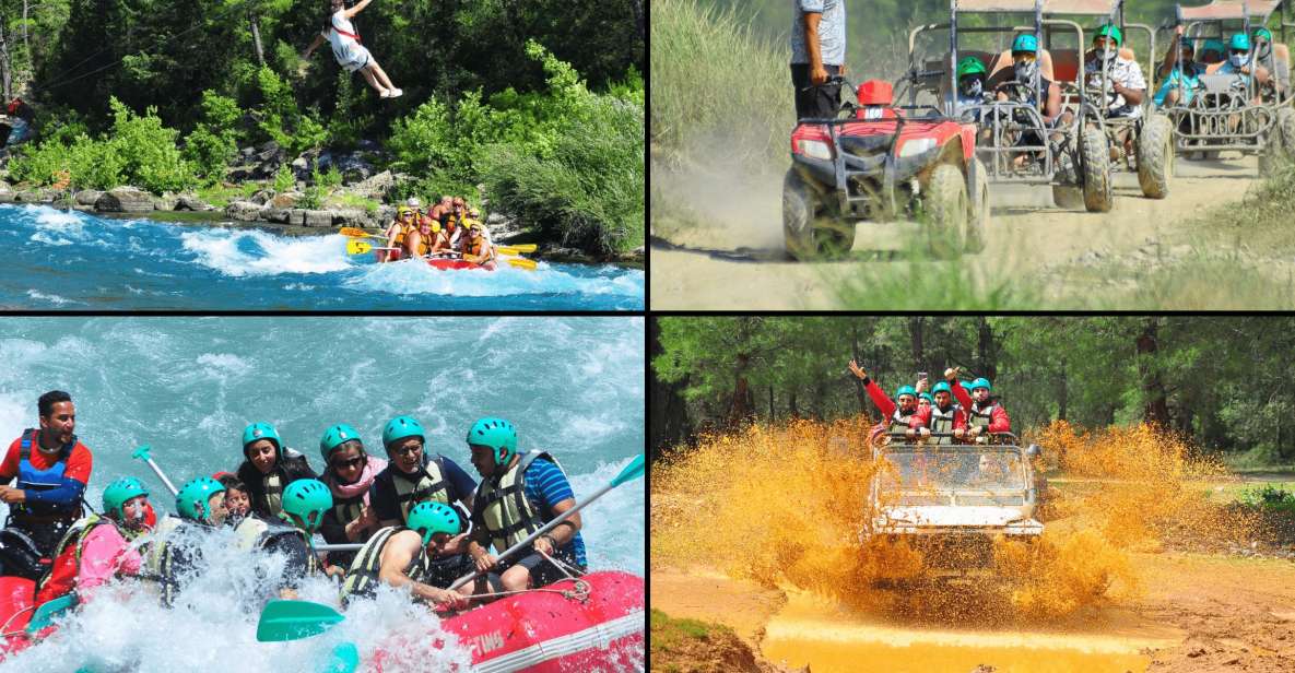 Alanya: Rafting, Zipline, Quad, Buggy, Jeep Tour With Lunch - Key Points