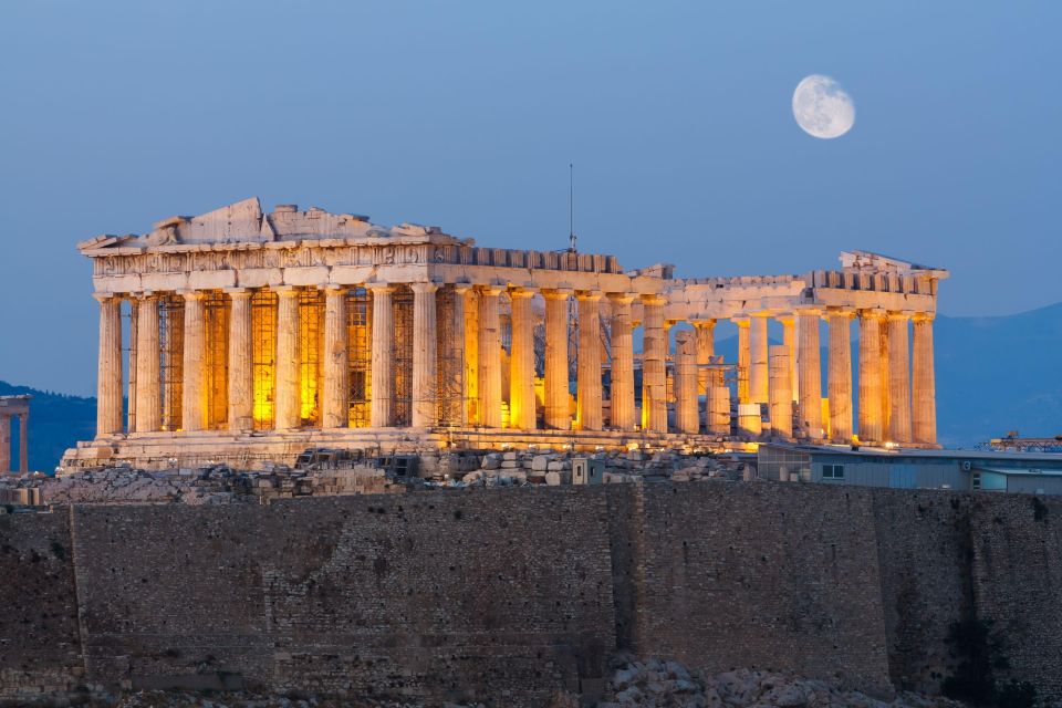 Athens at Night Small-Group Walking Tour With Dinner - Key Points