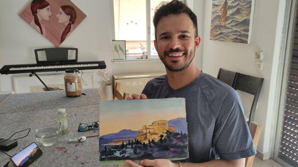 Athens: Watercolor Painting Workshop With Acropolis - Key Points