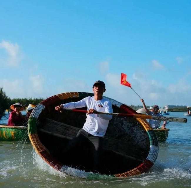 Bamboo Basket Boat Tour With Traditional Meal and Transfer - Key Points