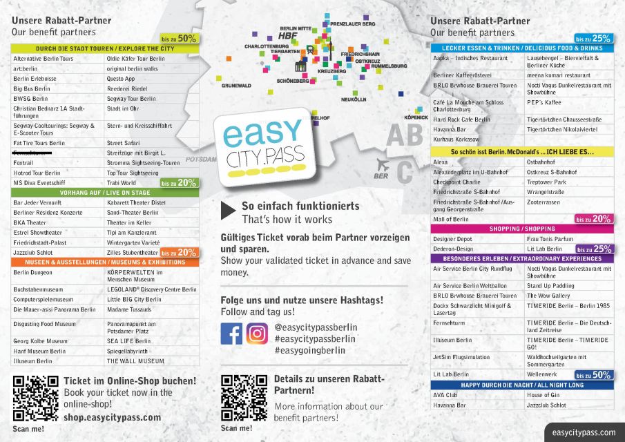 EasyCityPass Berlin: Zone AB Public Transport and Discounts - Key Points