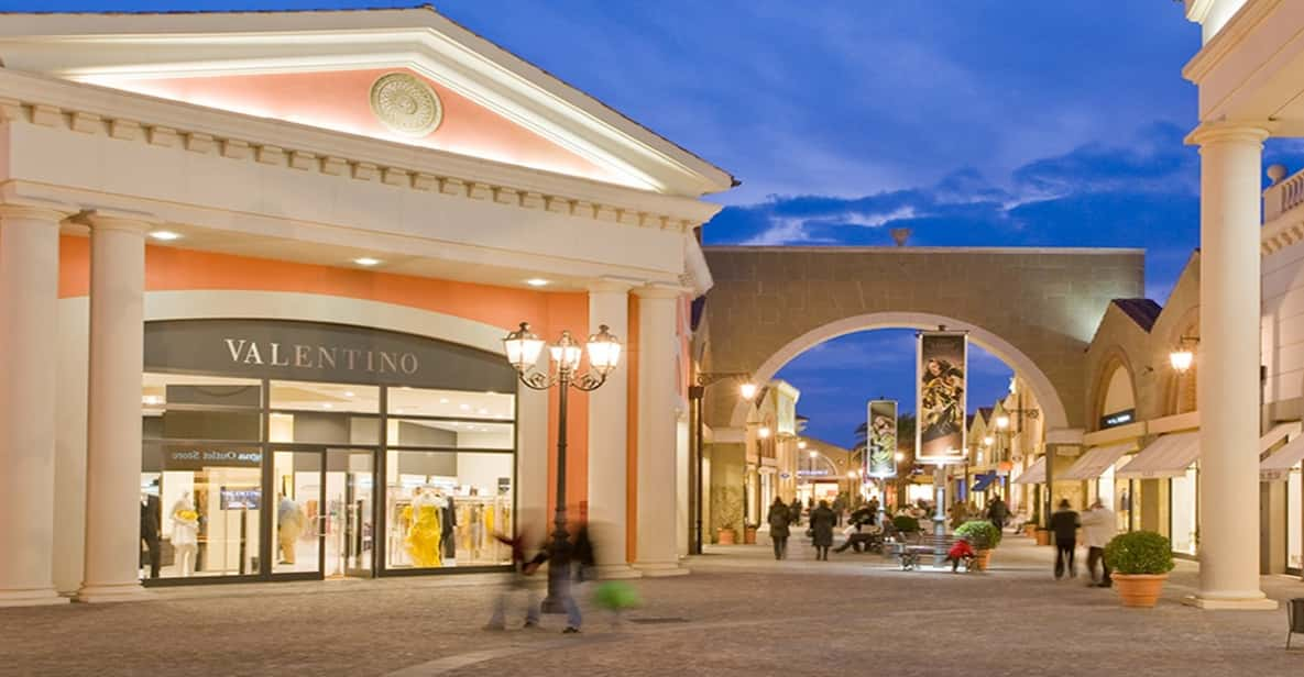 Fiumicino Airport: 2-in-1 Train+Bus to Castel Romano Outlet - Key Points