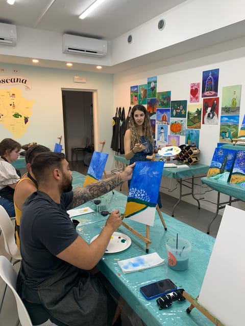 Florence: Sip & Paint - Painting Class & Local Wine Tasting - Key Points
