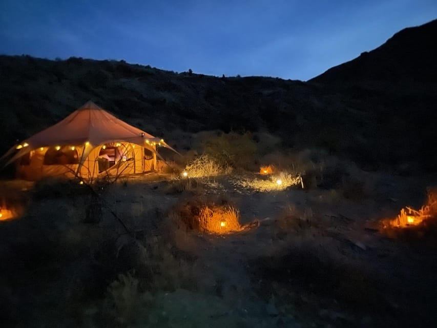 Glamping in Las Vegas Queen Suite Tent - Key Points