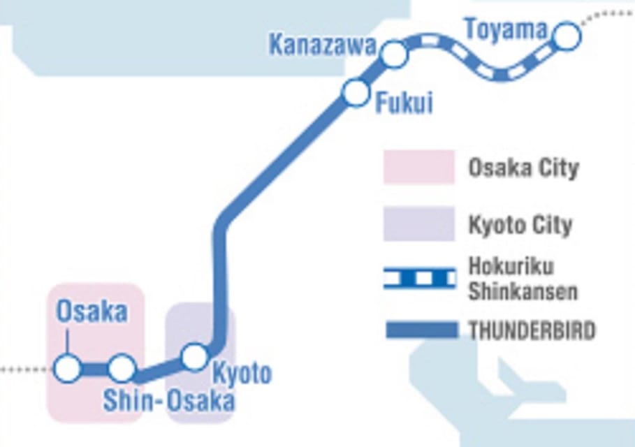 JR West Thunderbird Train - Hokuriku One Way Ticket - Key Points