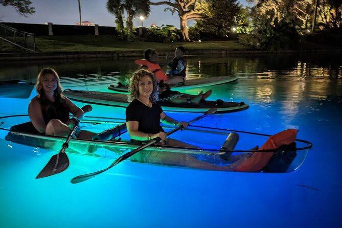 LED Glow in the Dark Clear Kayak or Clear Paddleboard in Paradise - Key Points