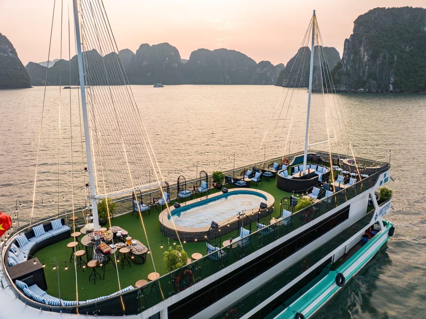 Luxury Amethyst Cruise Halong,Cave,Kayak, Buffet Lunch - Key Points