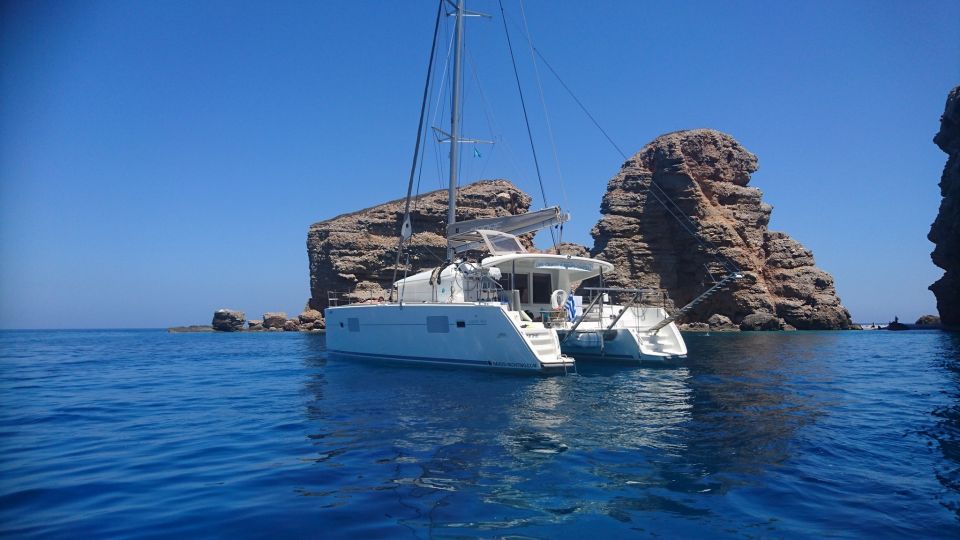 Naxos: Catamaran Cruise With Swim Stops, Food, and Drinks - Key Points