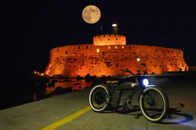 Night Rhodes: Old Town Gastro E-Bike Tour With Drink & Meze - Key Points