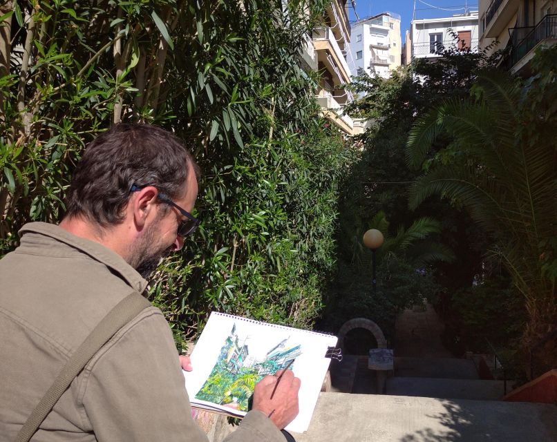 Outdoor Drawing Class in Modern Athens; Pangrati, Metz.. - Key Points