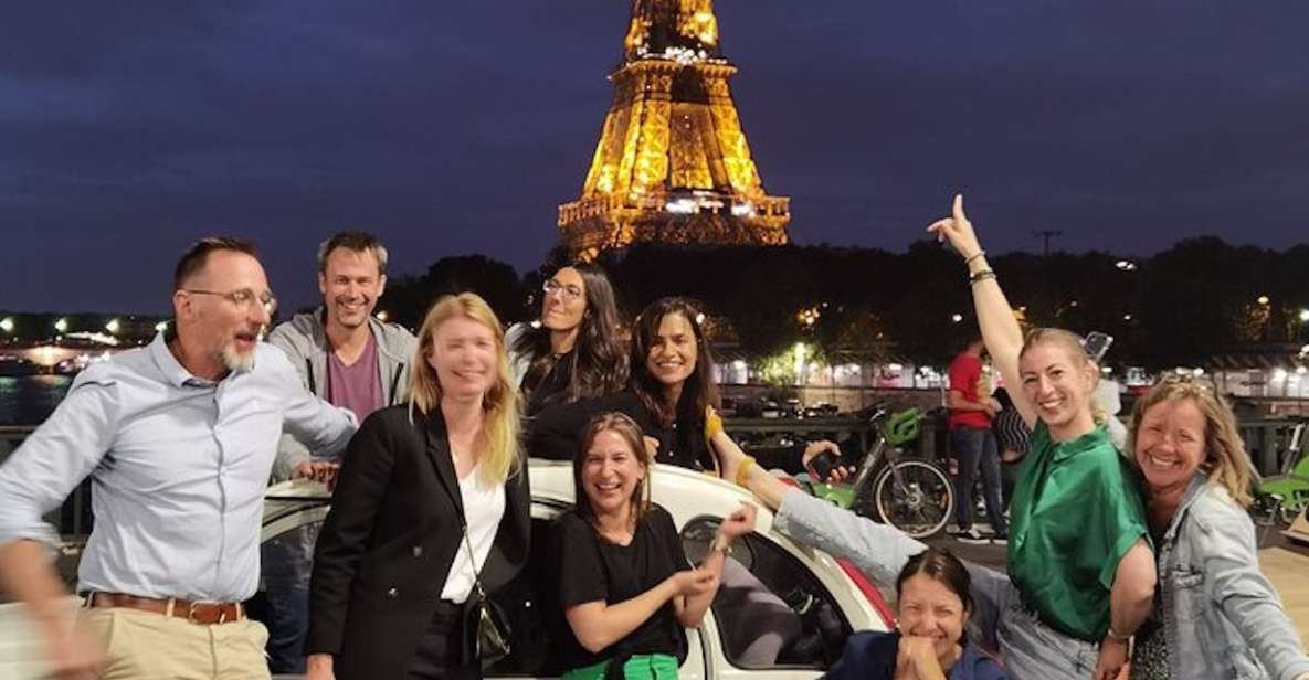 Paris: City Sightseeing Tour at Night in Vintage Car - Key Points