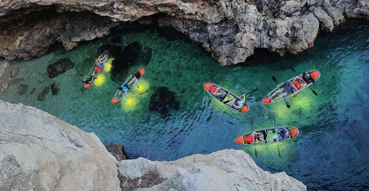 Pula: Blue Cave After Sunset/Night Tour in Transparent Kayak - Kayaking Experience