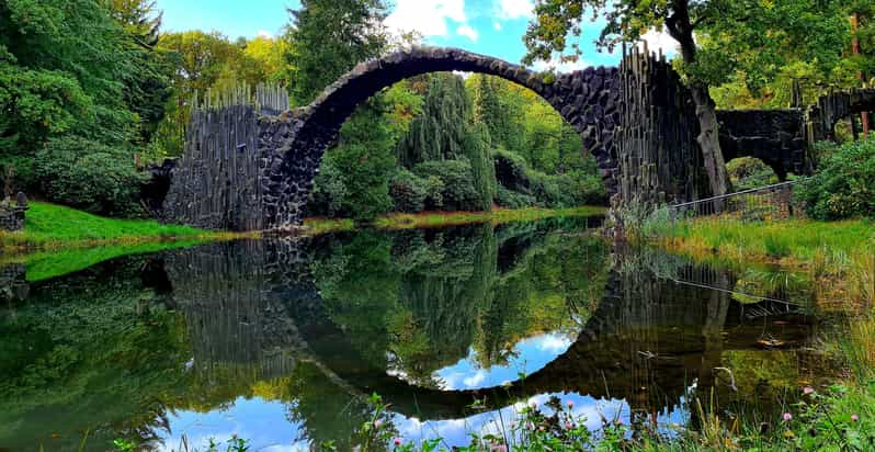 Rakotz Bridge Devil's Bridge, Wood Workshop, Open-pit Mining - Cycling Tour - Key Points