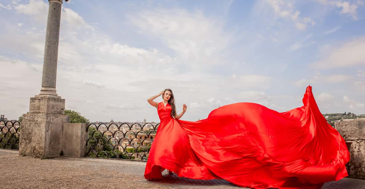 Rome: Flying Dress Photoshoot at Pincio and Villa Borghese - Key Points