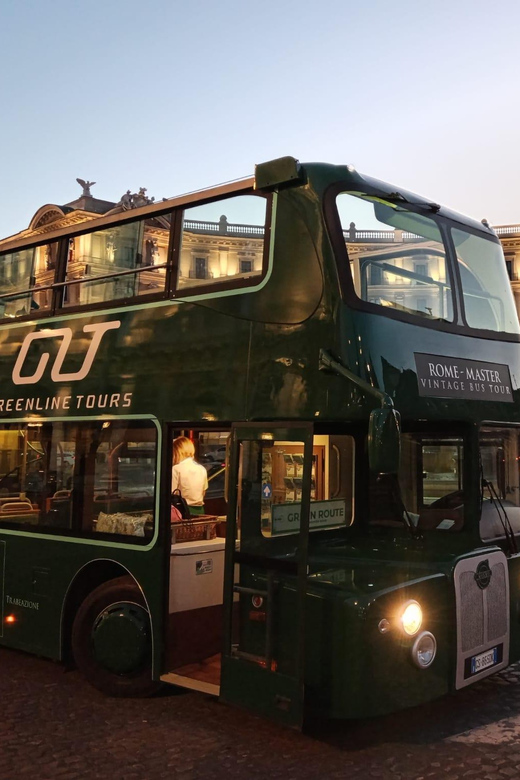 Rome: Nighttime Tour by Open-Top Bus With Tasting Stop - Key Points