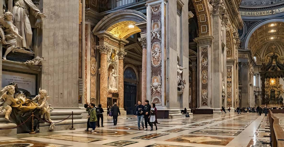 Rome: St. Peters Basilica Dome to Underground Grottoes Tour - Key Points