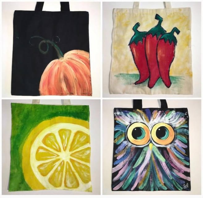 San Mateo: Tote Bag Painting Class - Class Description