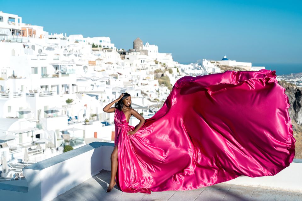 Santorini: Flying Dress © Photoshoot Express Package - Key Points