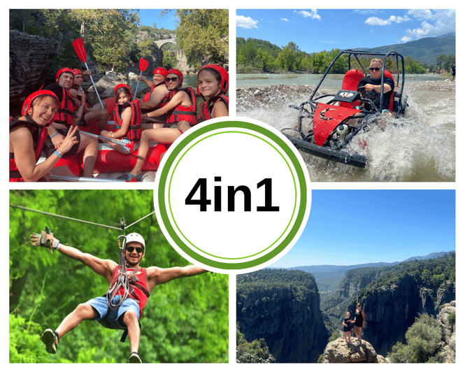 Side/Antalya: Canyon Rafting, Buggy or Quad, & Zipline Tour - Tour Overview