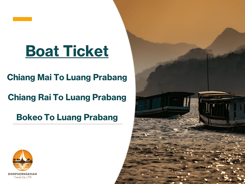 Slow Boat Ticket Laos By SlowBoat Station Huaysai,Laos - Key Points