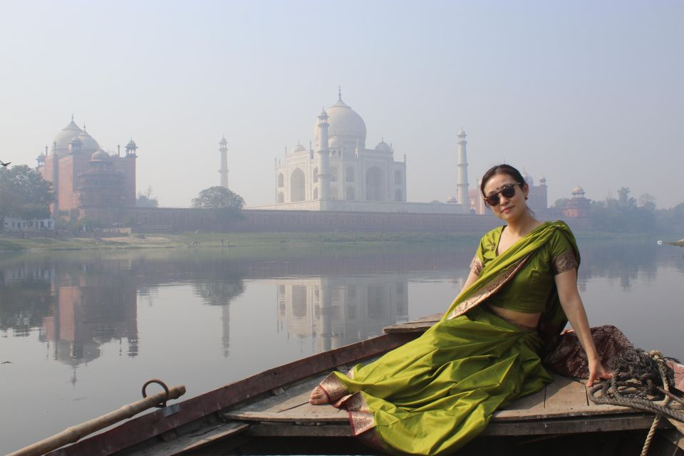 Taj Mahal Back View Yamuna Boat Ride Tour - Key Points