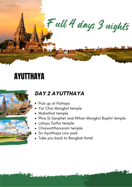 Thailand Travel Trip (5provinces 4days 3nights) - Key Points