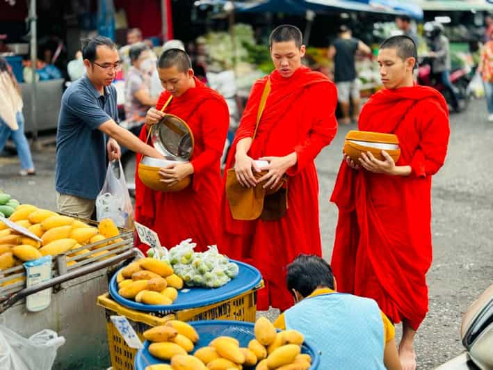 Walk With Monks Collecting Alms - Key Points