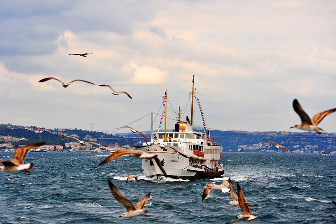 Afternoon Bosphorus Boat and Bus Tour With Cable Car From Pierre Loti Coffee
