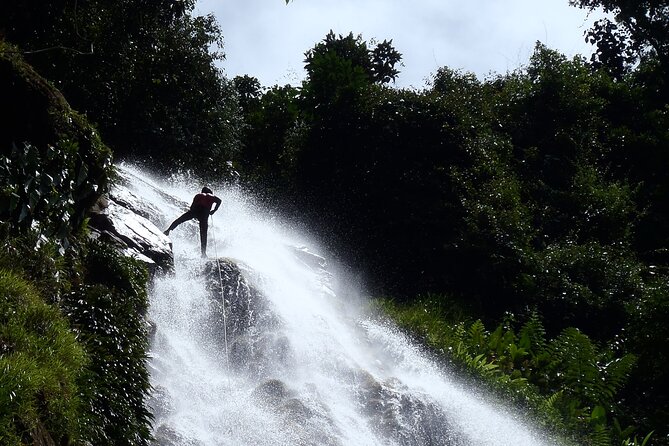 Canyoning El Tagual Waterfall 80 Meters