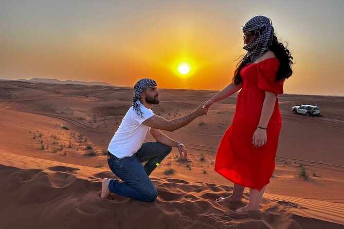 Dubai Desert Safari With Camel Ride Sand Board & BBQ Dinner