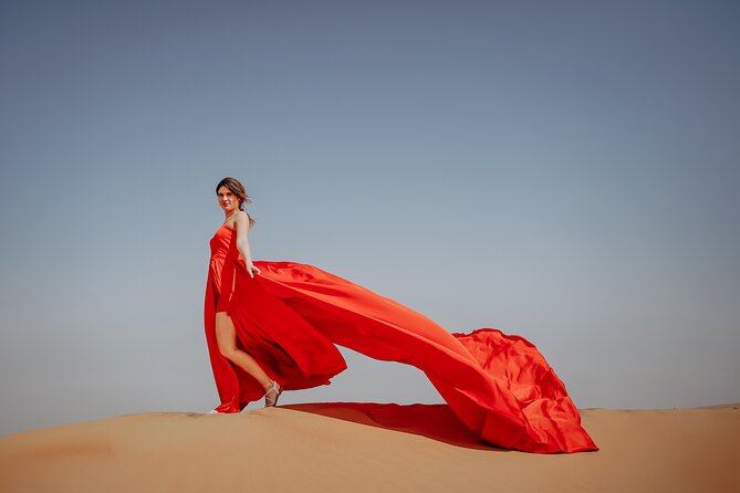 Dubai: Flying Dress With Photography and Exciting Dune Activities