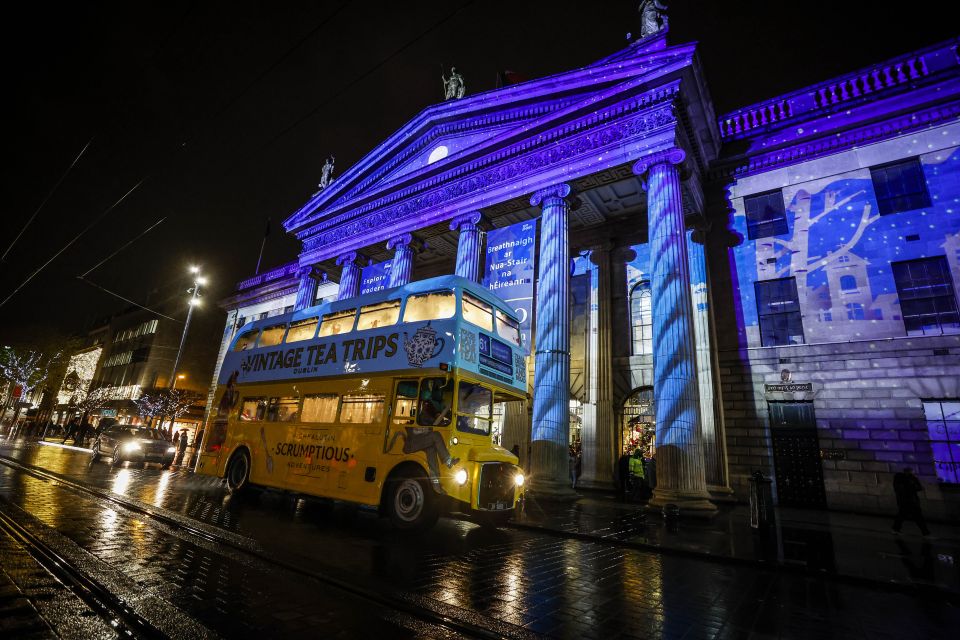 Dublin: Christmas Lights Festive Bus Tour With Afternoon Tea - Unique Vintage Bus Experience