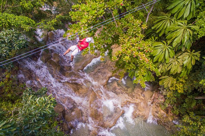 Dunns River Falls and Zipline (Over the Falls) Adventure Tour From Ocho Rios
