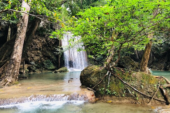 Erawan Waterfall and River Kwai Bridge Day Tour From Bangkok