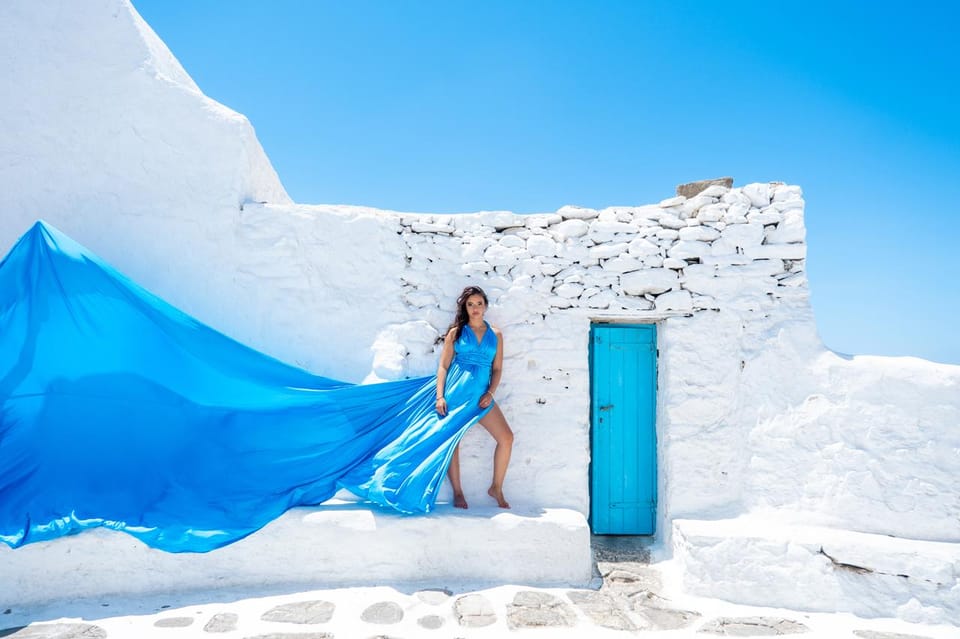 Flying Dress Photoshooting Mykonos - Activity Overview